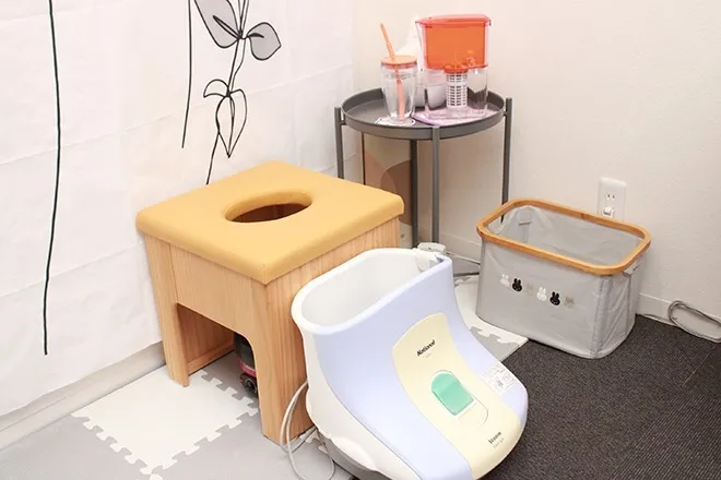 よもぎ蒸しの施術スペース